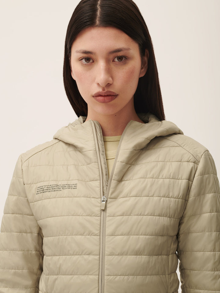 Womens Flower-Warmth Lite Jacket—Wheat Beige