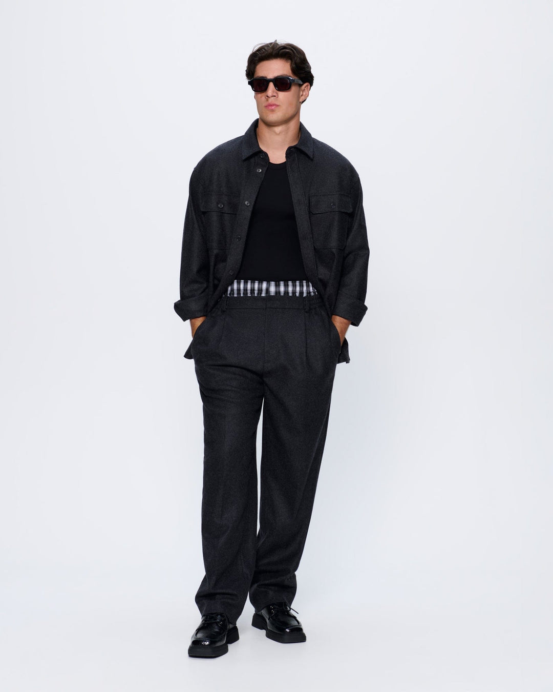 Mens Recycled Wool Trousers—Mercury Grey