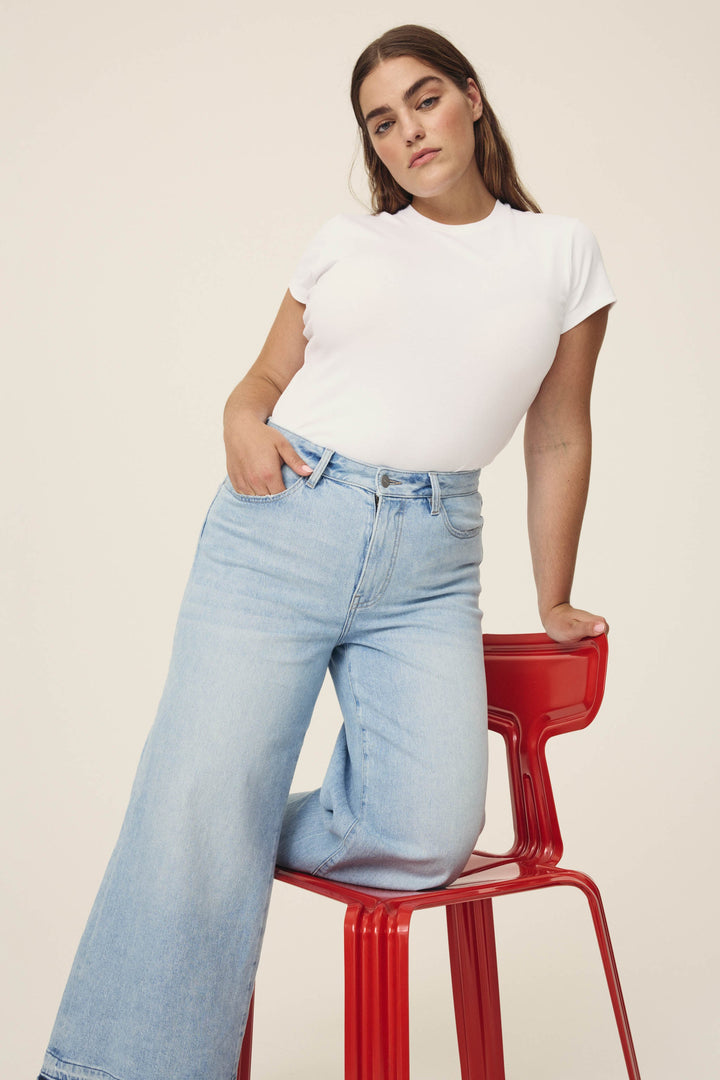 ICN PLUS - CROPPED WIDE LEG JEANS | ICE AGE