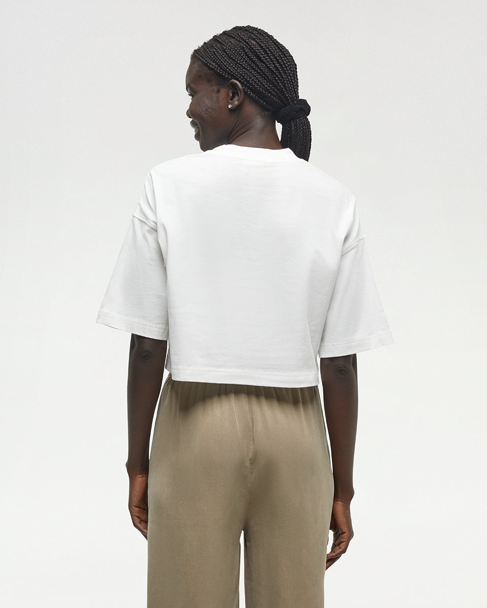 Emerald Edge Oversized Crop T-Shirt