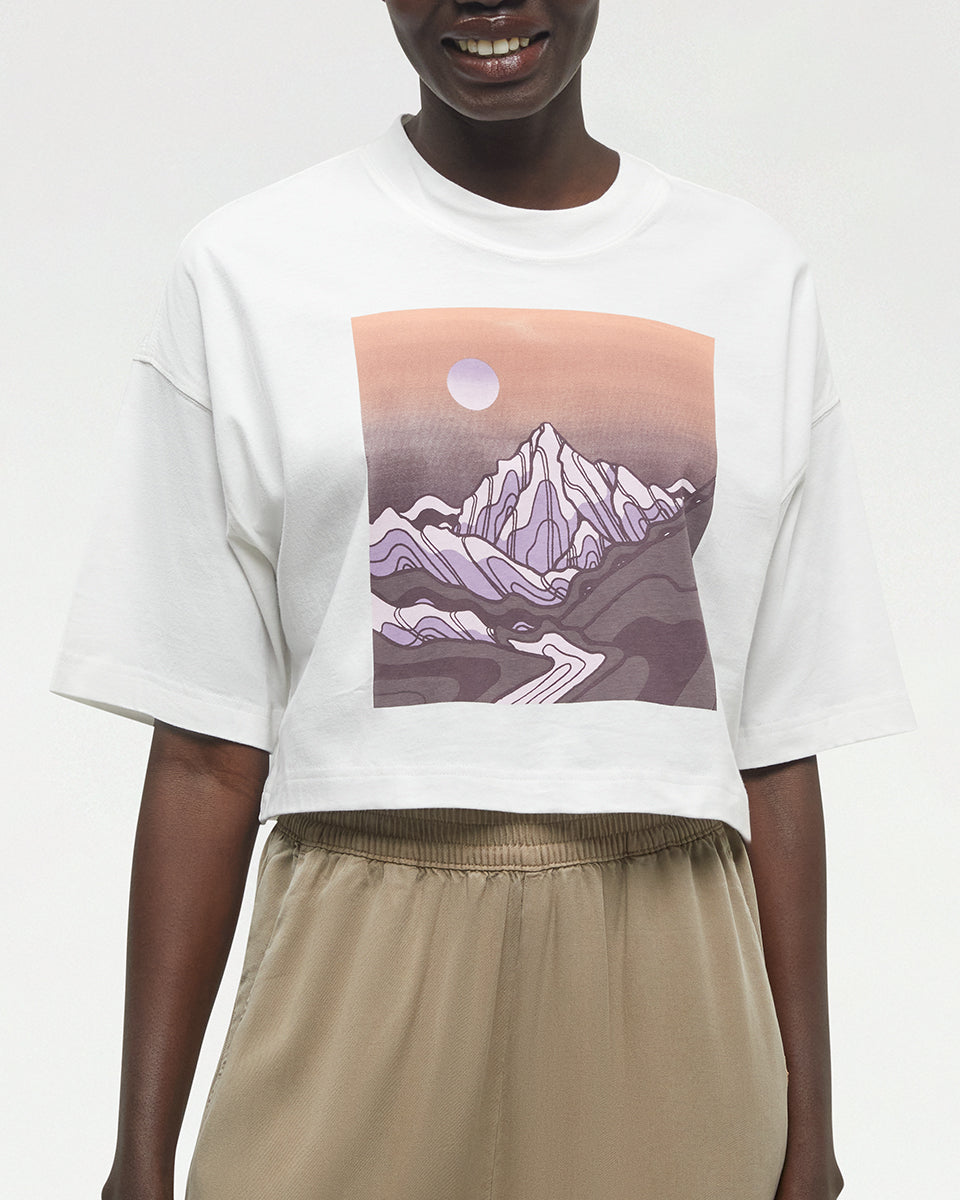 Emerald Edge Oversized Crop T-Shirt