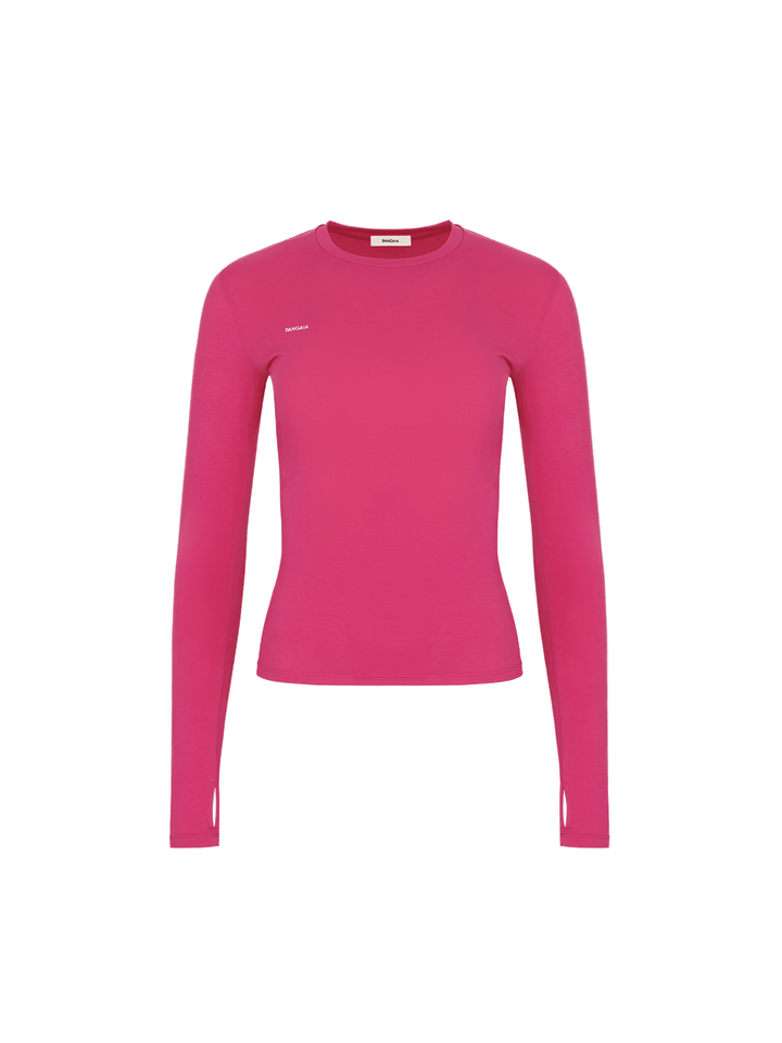 Womens 365 Cotton-Stretch Long-Sleeved Top—Howlite Pink