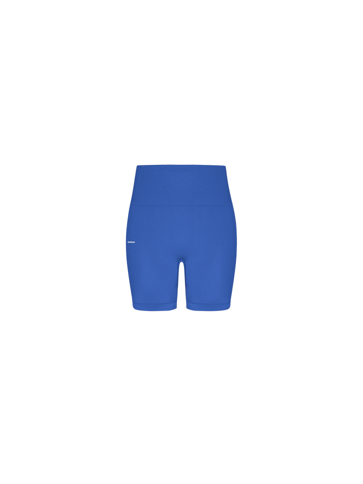 Womens 99% Bio-Based Compressive Shorts—Gaia Blue