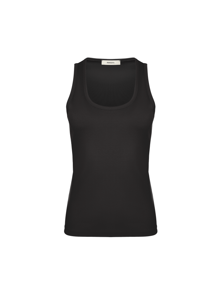 Womens Interlock Tank Top—Black