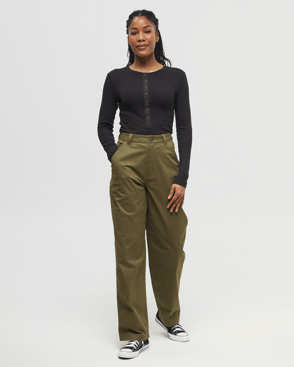 Rib Snap Placket Henley