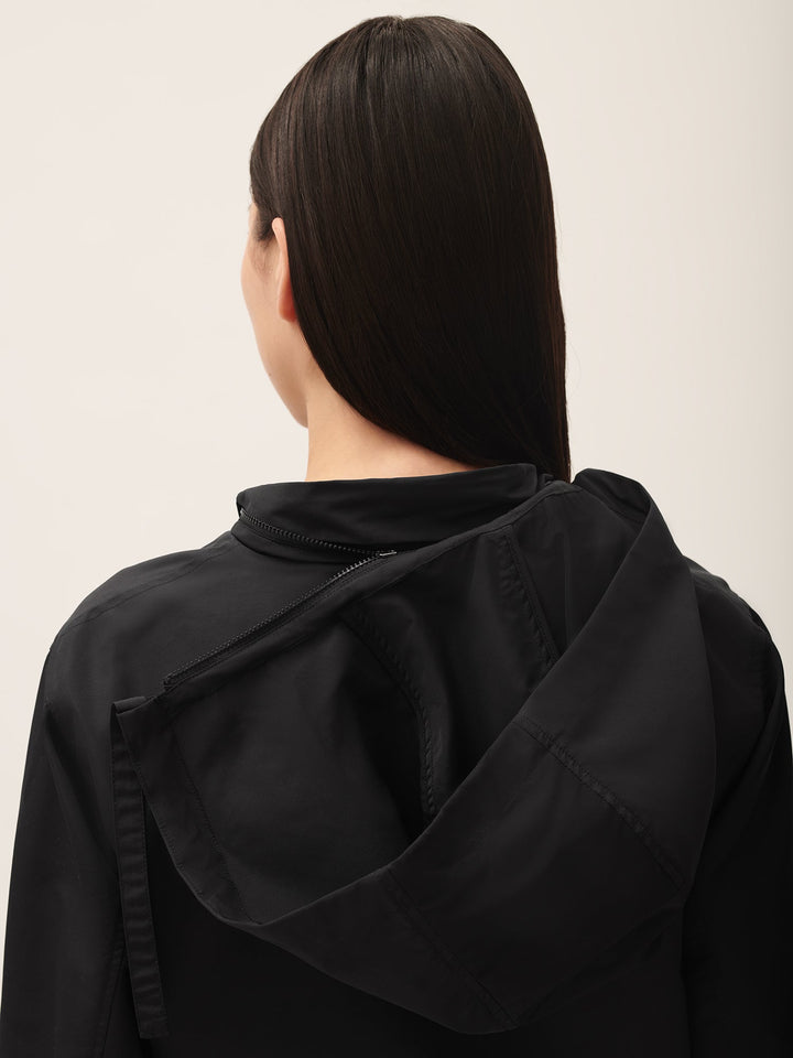 Women’s (gaia)PLNT Nylon Cropped Jacket—Black
