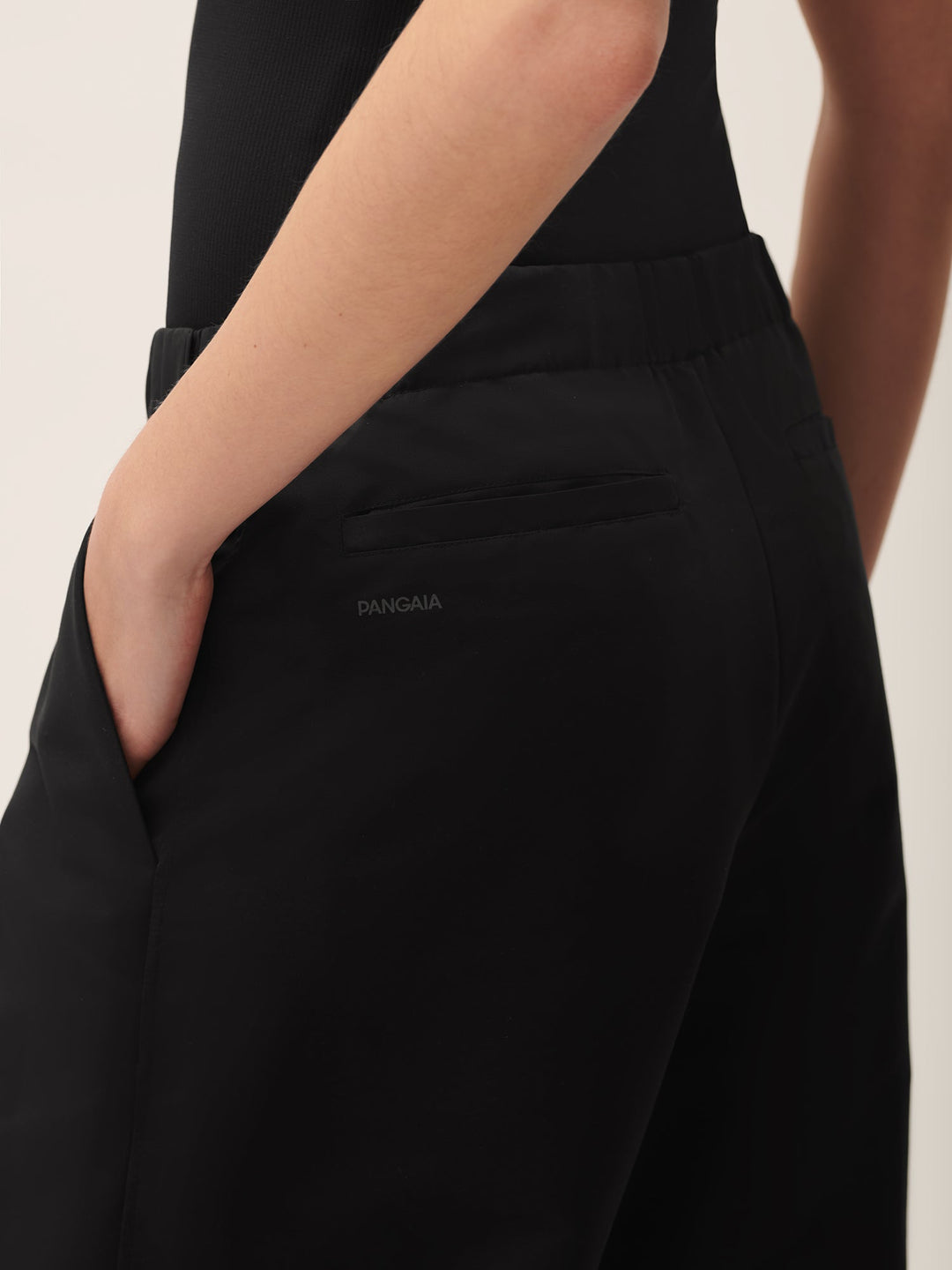 Women's (gaia)PLNT Nylon Straight Leg Track Pants—Black