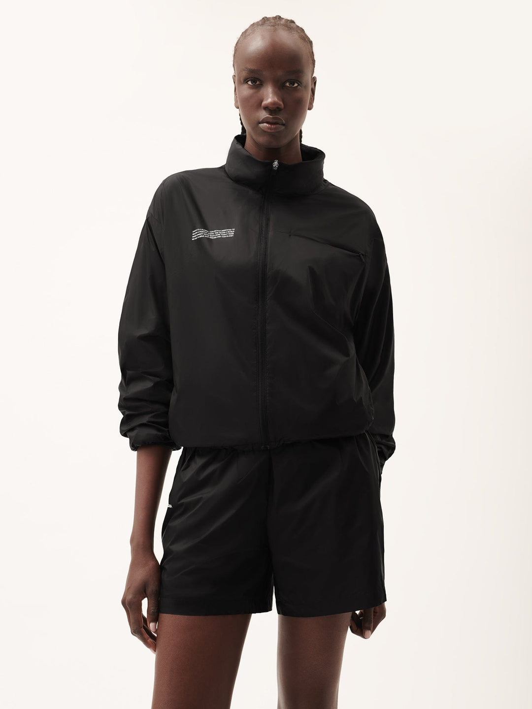Womens DNA Recycled Nylon Packable Jacket—black