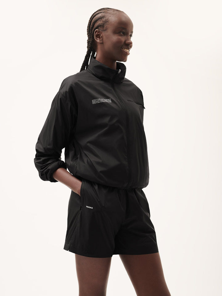 Womens DNA Recycled Nylon Packable Jacket—black