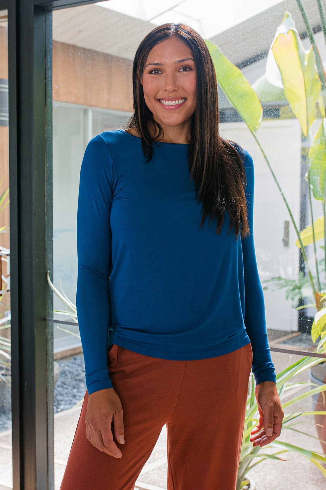 Jena Long Sleeve Bamboo Tee Shirt