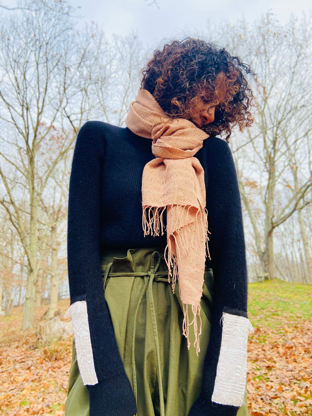 Saba, handloomed Silk scarf