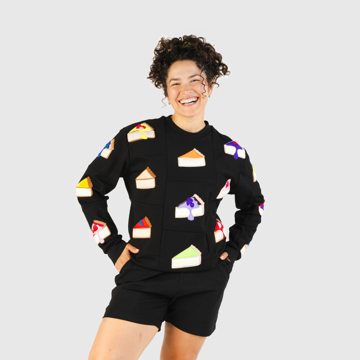 the 'late nite cheesecake' crewneck sweatshirt