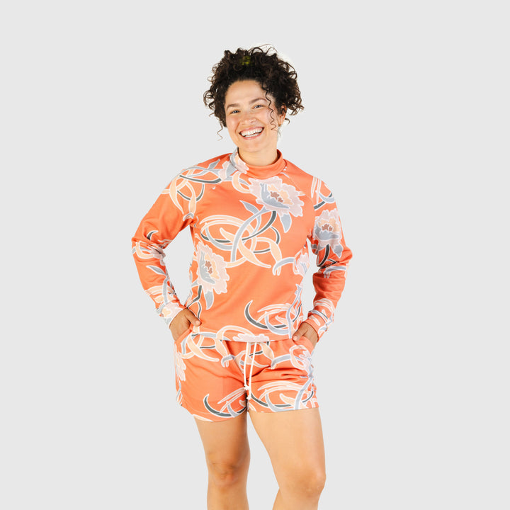 the 'sofa print' long-sleeve mock neck: pre-order