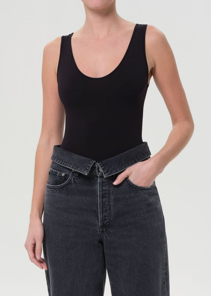 Tora Tank Bodysuit in Black