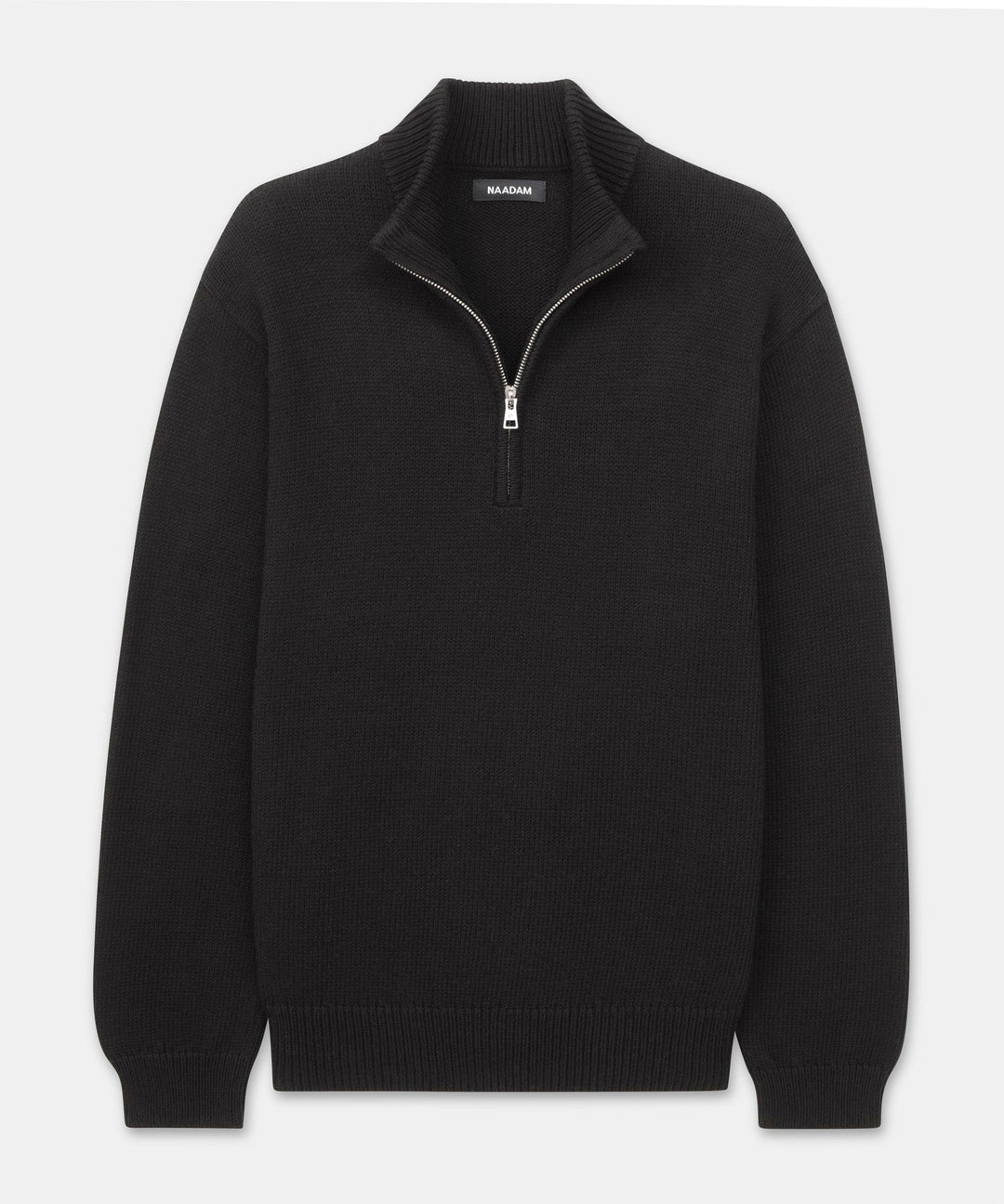 Cotton Relaxed Quarter Zip Sweater