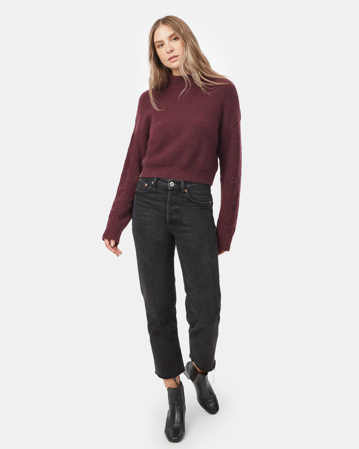 Highline Fuzzy Cable Sleeve Sweater