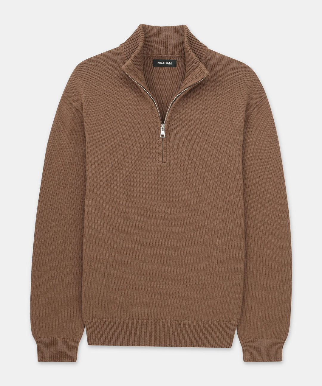 Cotton Relaxed Quarter Zip Sweater