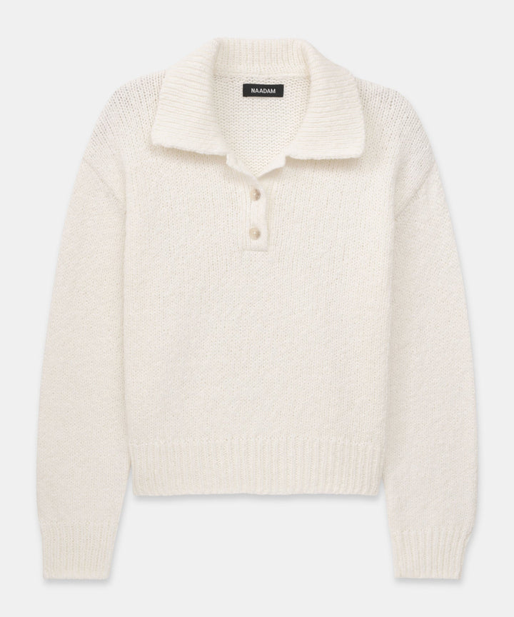 Chunky Cotton Polo Sweater