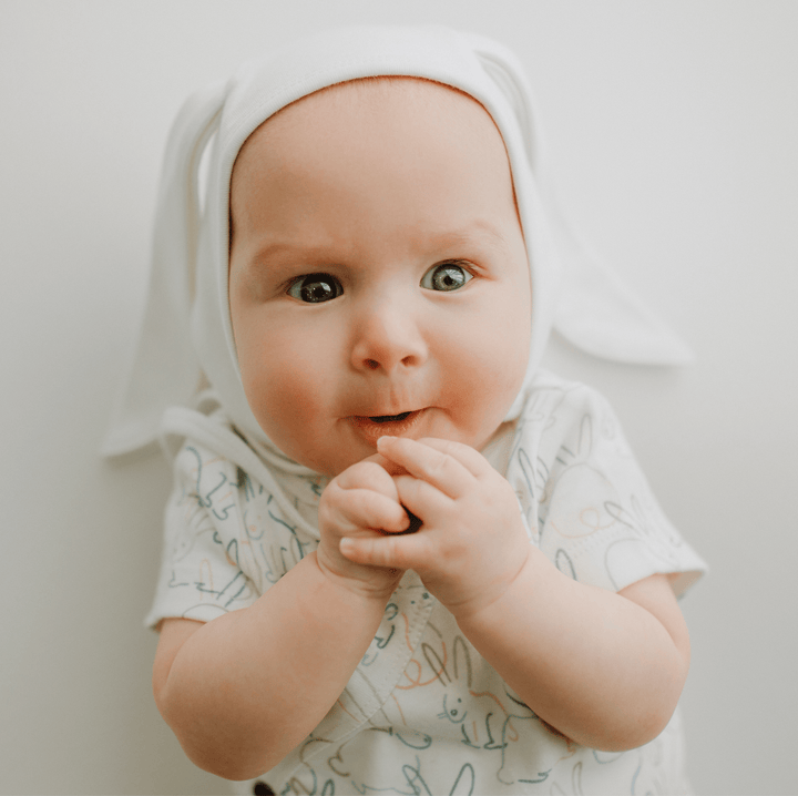 bonnet hat with ears | Ivory