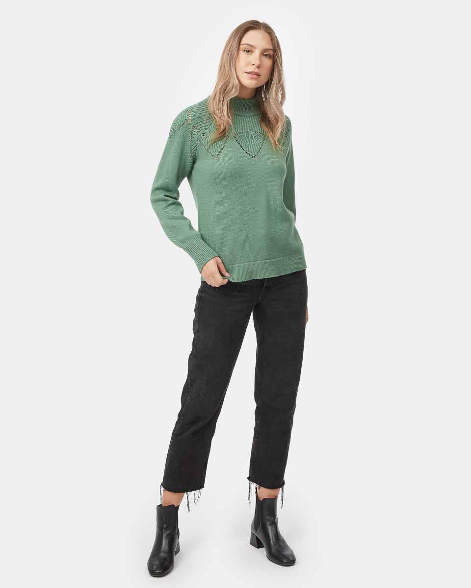 Highline Pointelle Turtleneck Sweater