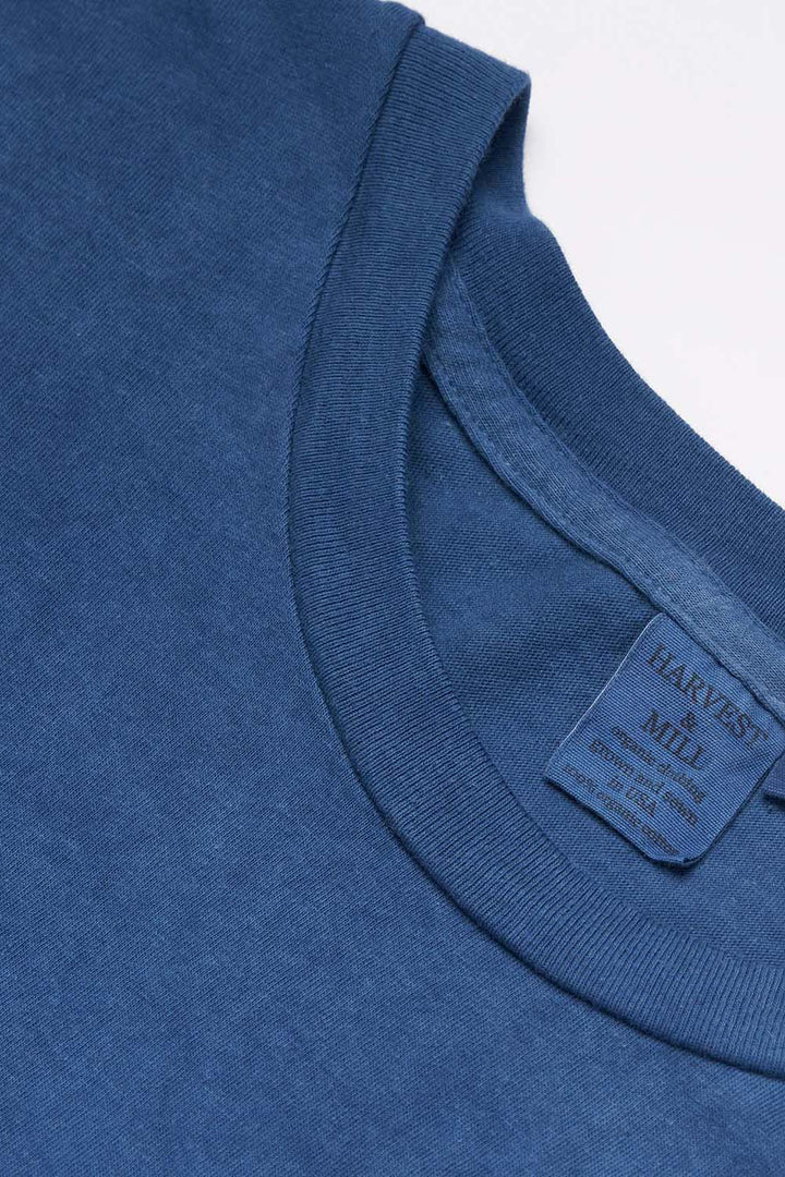 Indigo Dyed Women's Organic Unisex Style Crew Tee