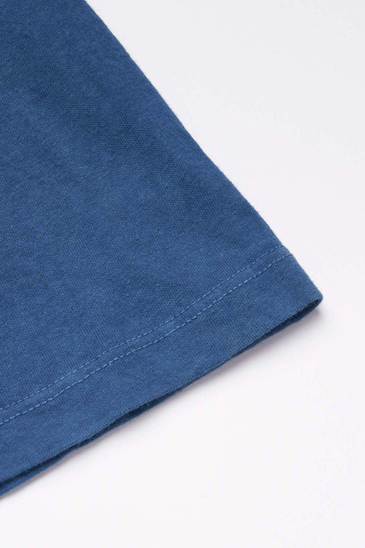 Indigo Dyed Women's Organic Unisex Style Crew Tee