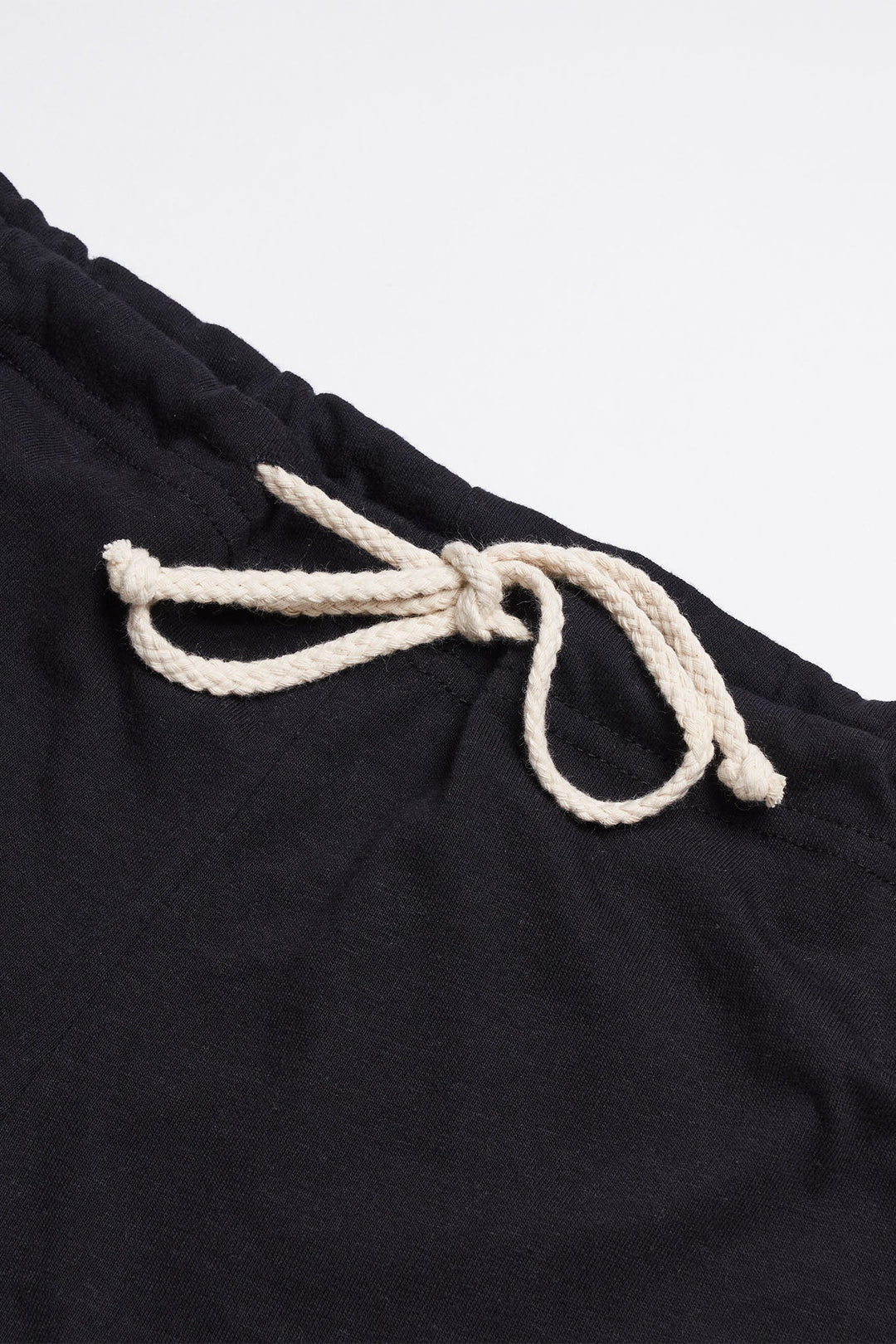 Women's Organic Drawstring Only Lounge Shorts in Black