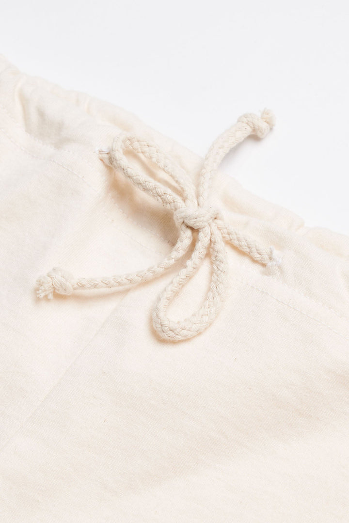 Women's Organic Drawstring Only Lounge Shorts in Natural