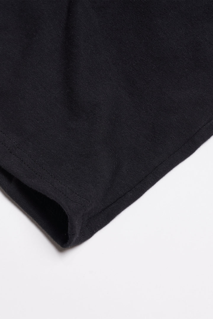 Women's Organic Drawstring Only Lounge Shorts in Black