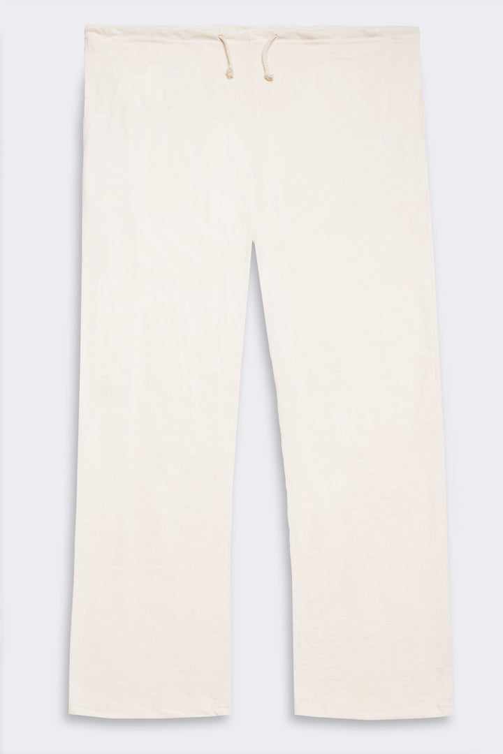 Women's Organic Drawstring Only Lounge Pants in Natural