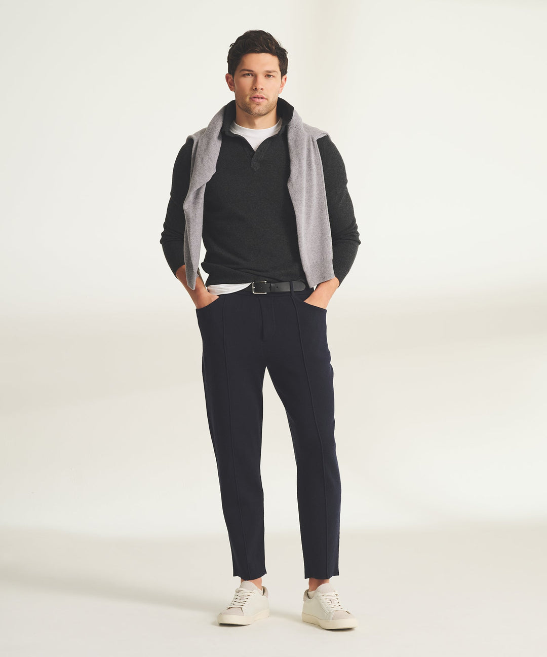 Signature Cashmere Long Sleeve Polo