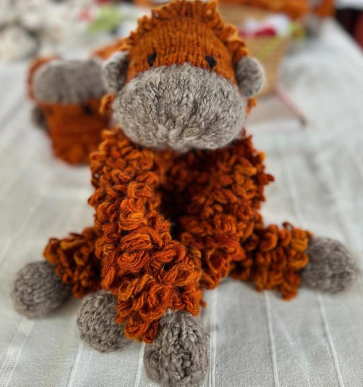 Wool Knit Buddy  | Opal the Oranguntan