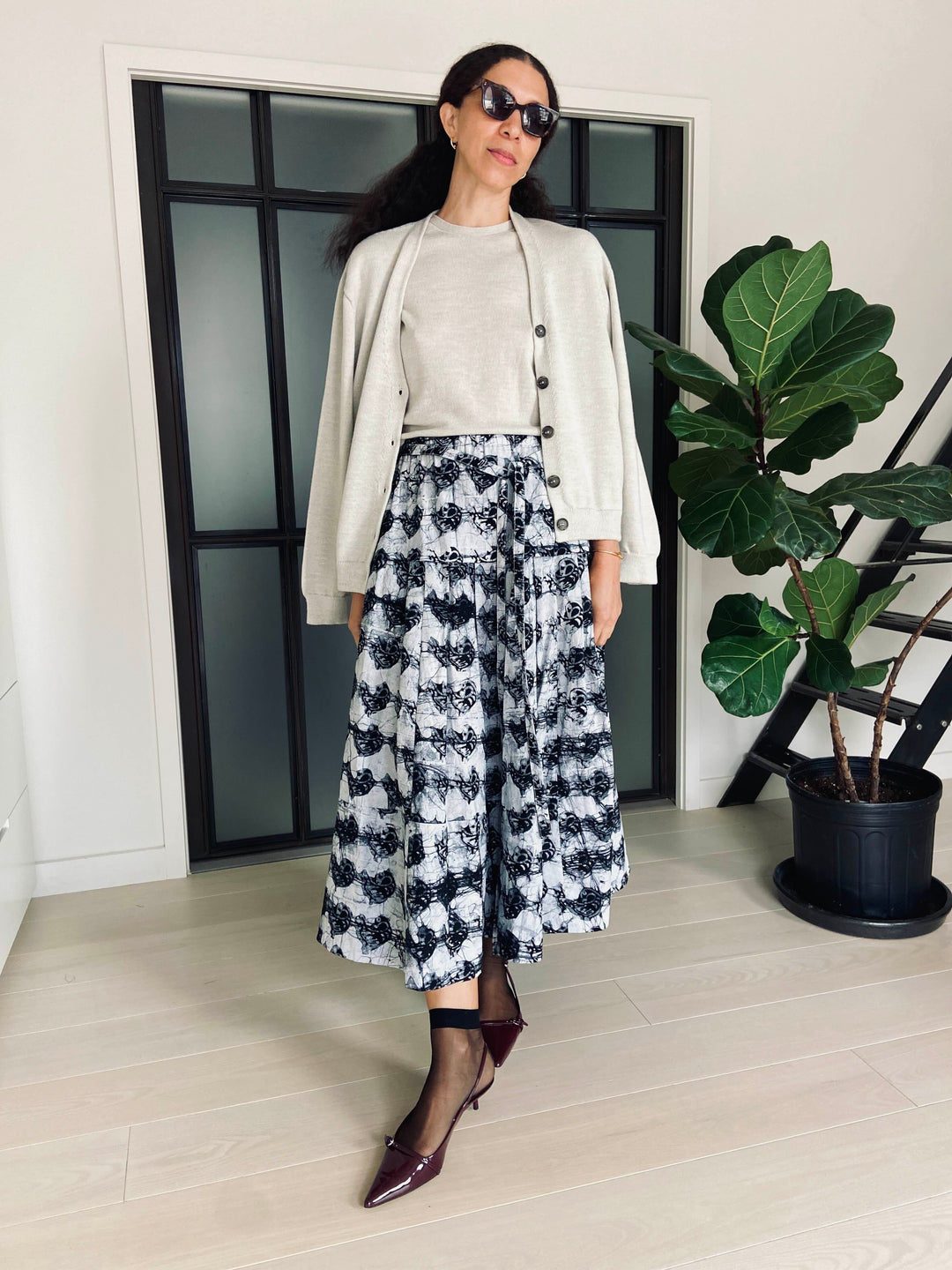 Temari V neck cardigan