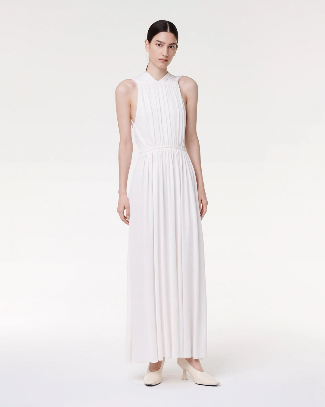 Shirred Midi Dress