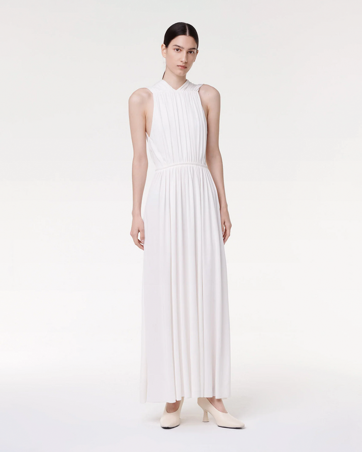 Shirred Midi Dress