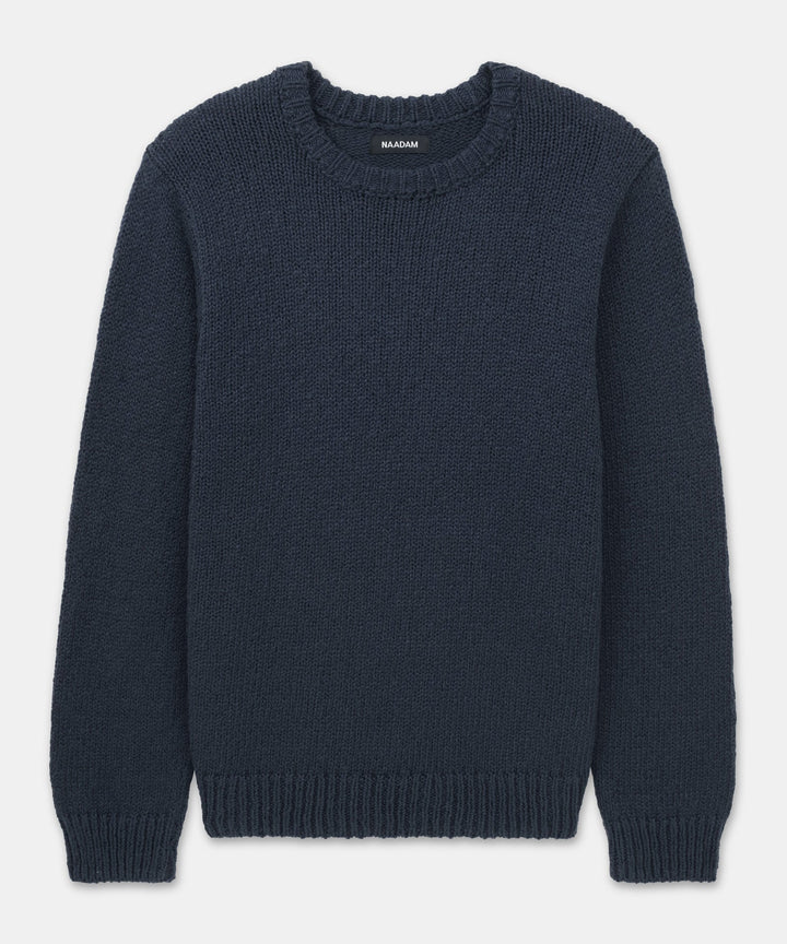 Chunky Cotton Crewneck Sweater