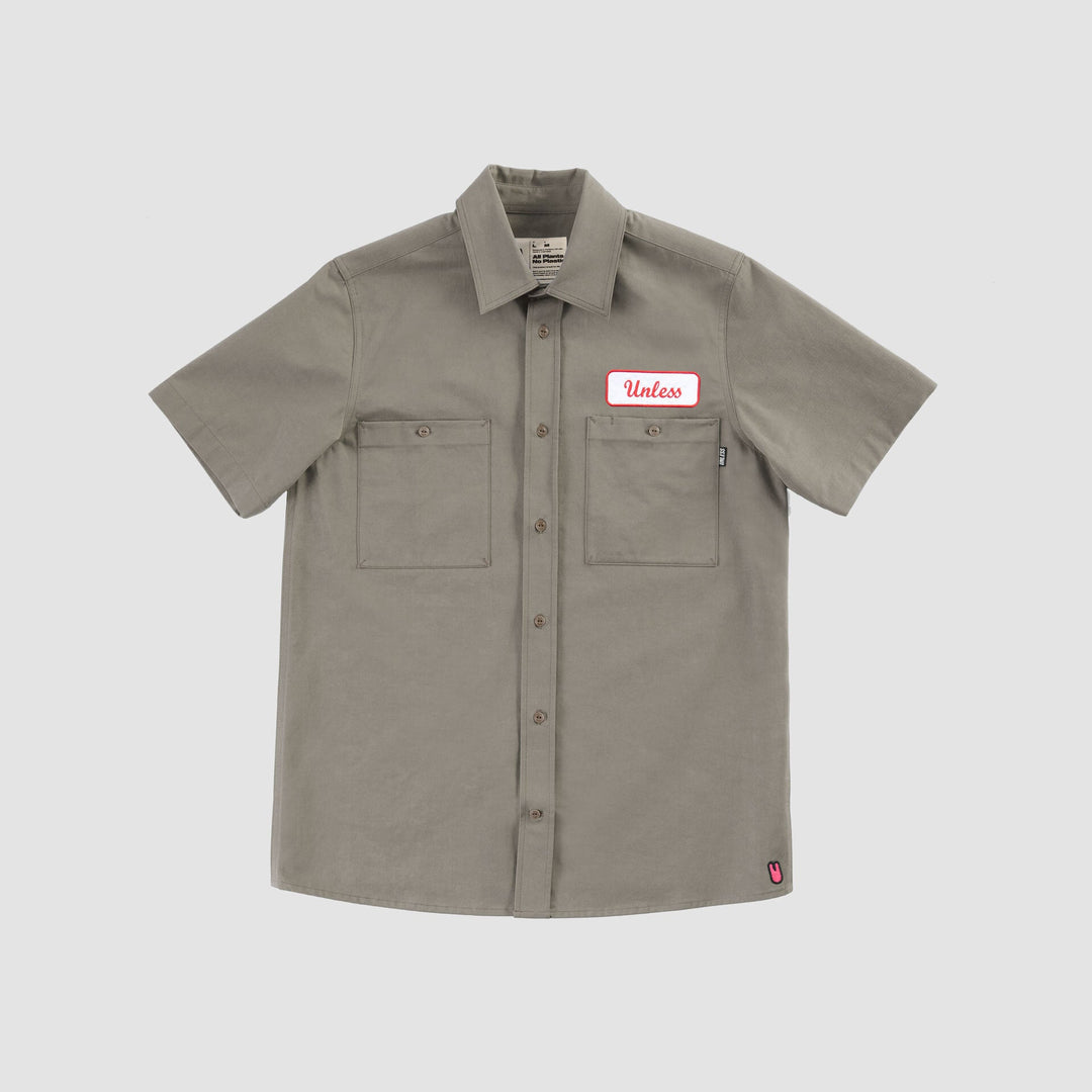 "UNLESS" Embroidered Work Shirt