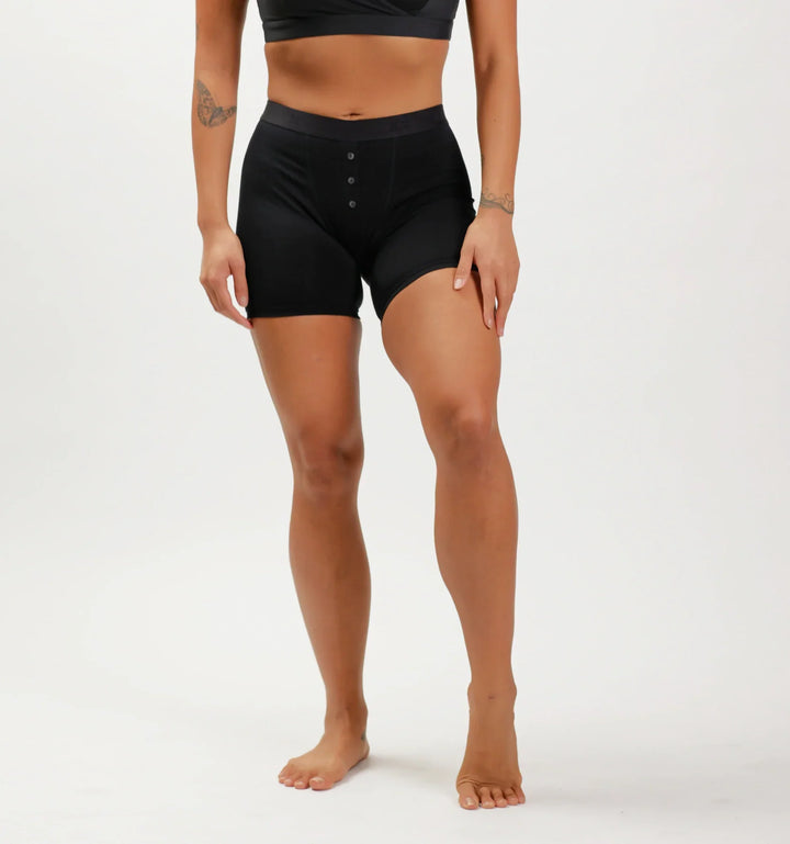 6" Fly Boxer Briefs 3-Pack - Cotton Black Rainbow Logo