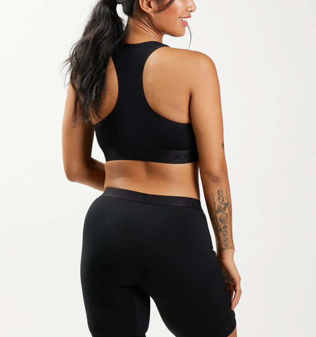 Racerback Soft Bra - X= Black